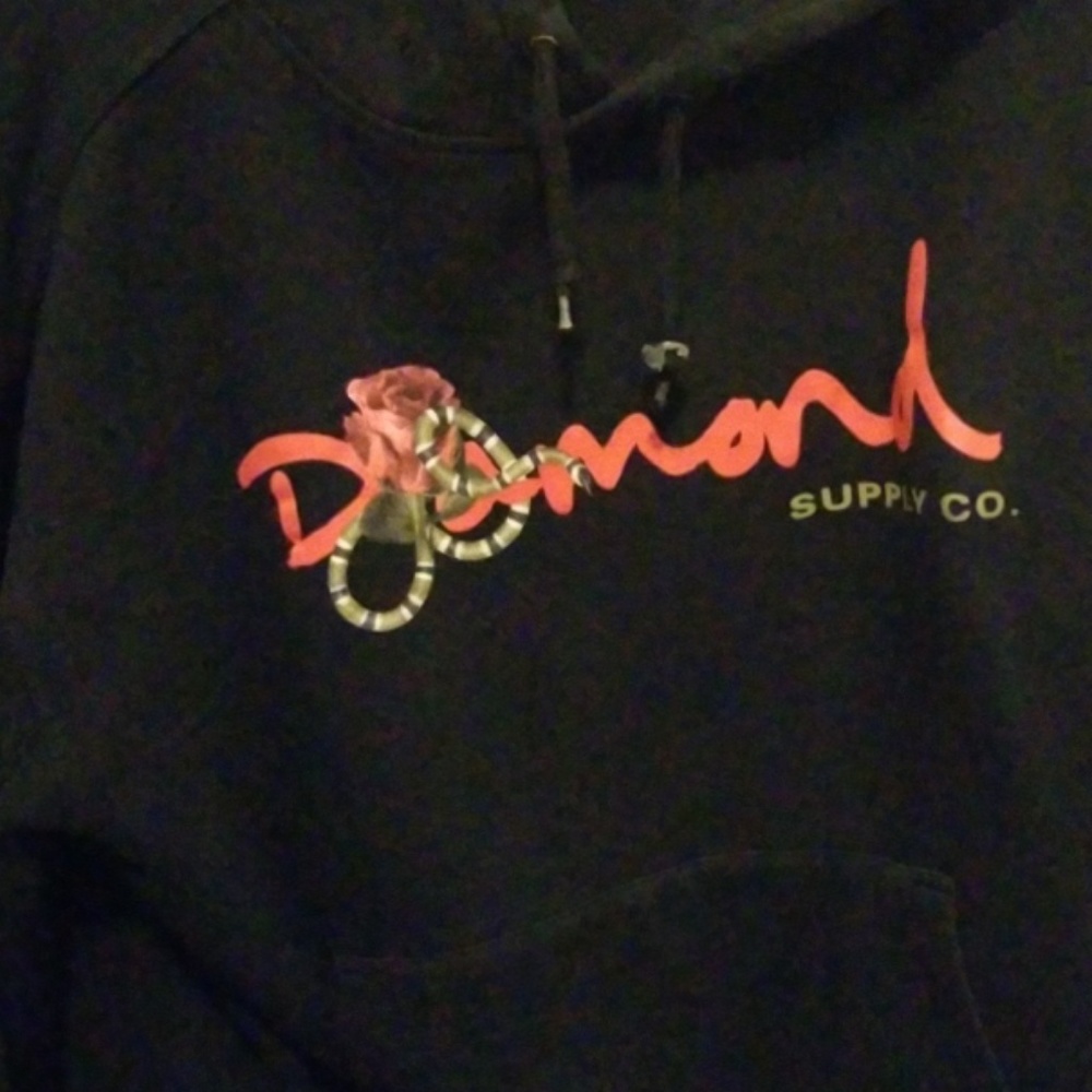 Diamond Supply Co snake and Rose hoodie